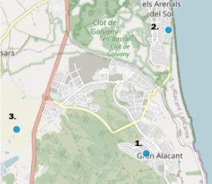 Stations météo de Gran Alacant et environs